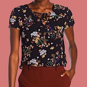 Love, Fire Lace Up Crop Top